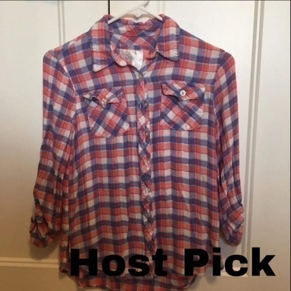Justice Girls size 12 sparkly flannel